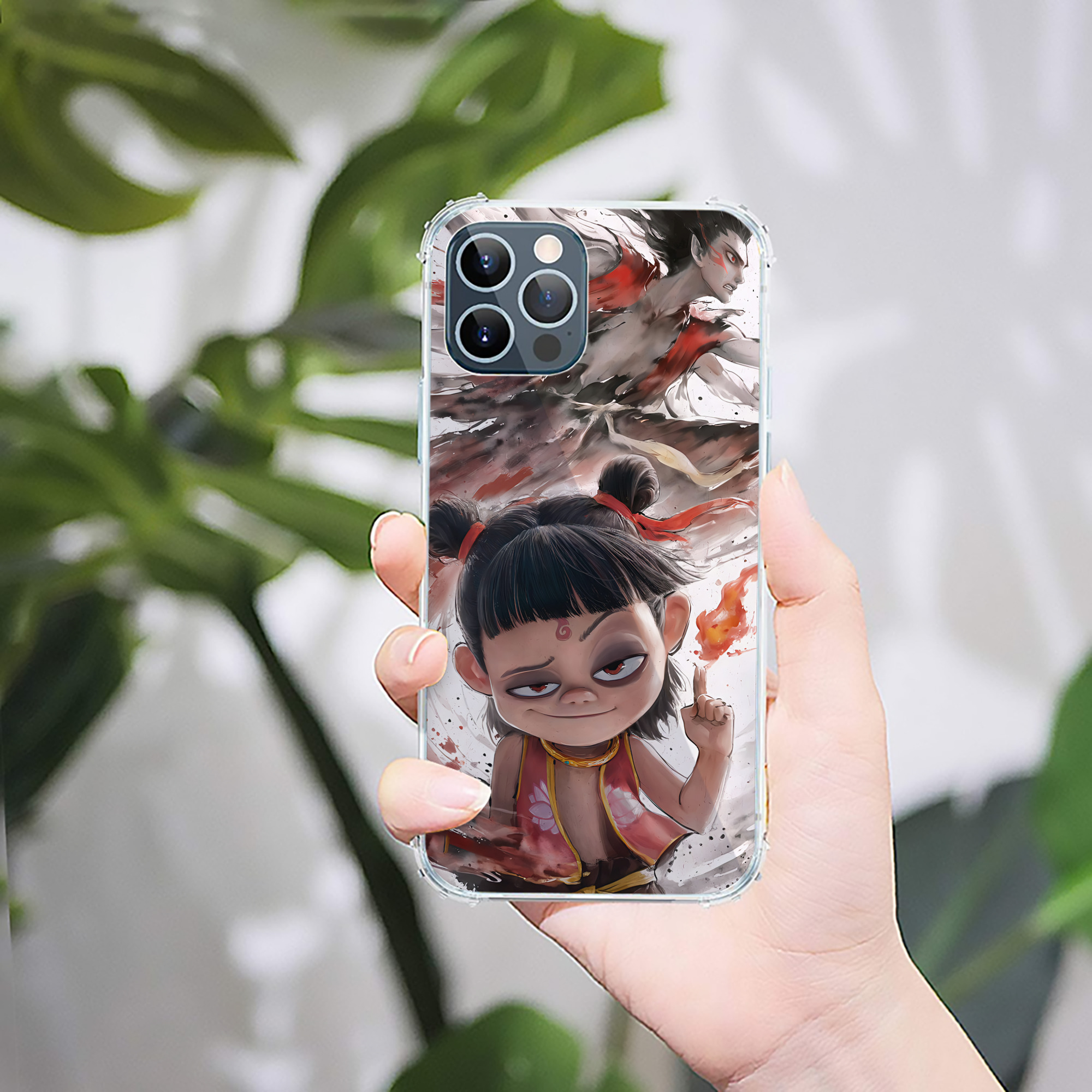（画像用） Ne Zha 2 ナタ 魔童の大暴れ 【iPhone 12シリーズ対応】透明スマホケース（クリアソフトケース）